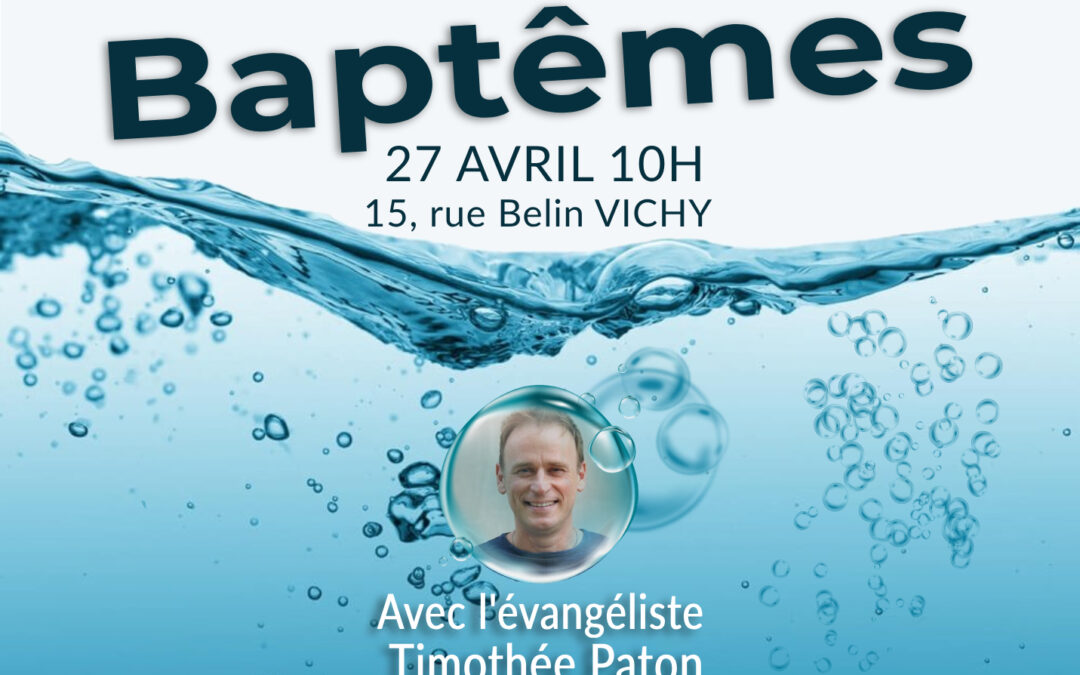 Baptêmes à l'église évangélique Vichy Centre