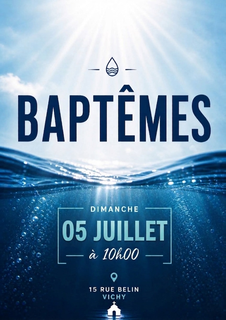 Baptêmes à l'église évangélique Vichy Centre